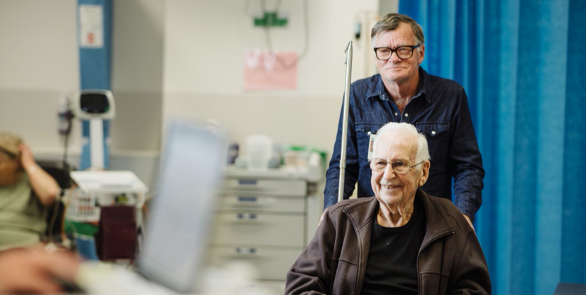 Patient and carer coming to hospital